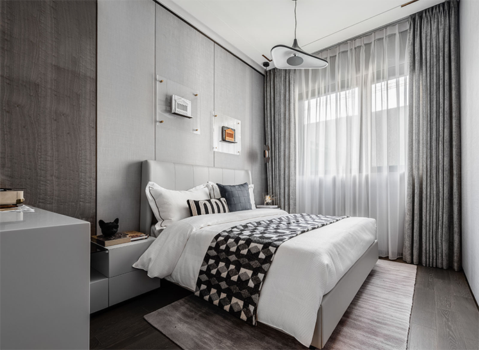 成都全包装修公司非梵家设计师杨丹丹作品：89㎡新中式二居 传统与现代的完美结合-次卧