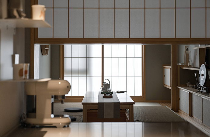 成都装修案例欣赏：220㎡日式原木风跃层 科技与艺术的融合-茶室