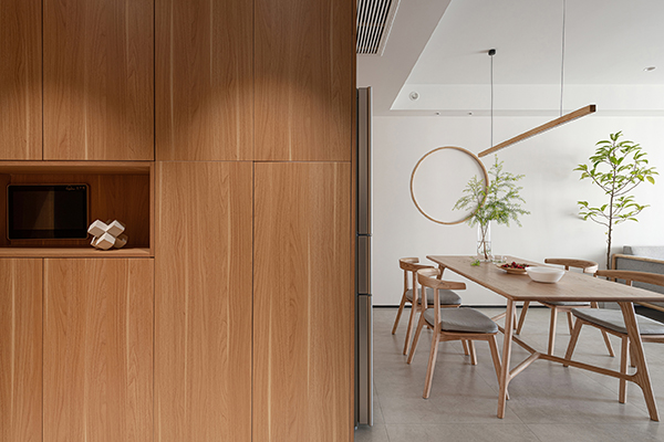 非梵家家居|现代日式装修案例：用木材呈现家中现代、温馨的感觉-餐厅2