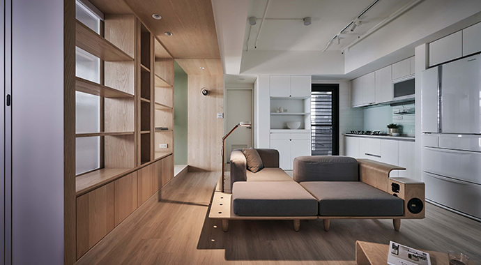 成都装修公司非梵家家居装修案例分享：60㎡日式小二居，原木风，真的很温馨-客厅9