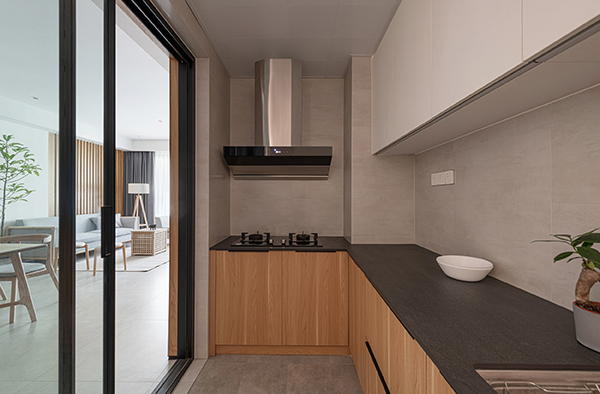 非梵家家居|现代日式装修案例：用木材呈现家中现代、温馨的感觉-厨房2